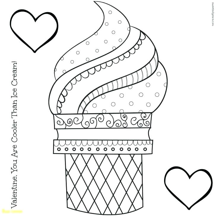 728x728 Ice Cream Cone Coloring Page