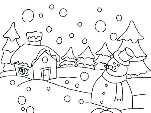 500x375 Snowy Day Coloring Snow Coloring Pages Snow Coloring Sheet Snowy