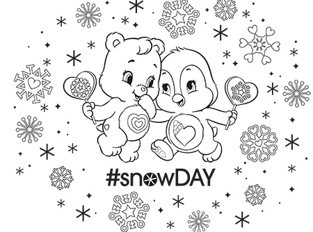 450x334 Snowday! Care Bears Coloring Page Ag Kidzone