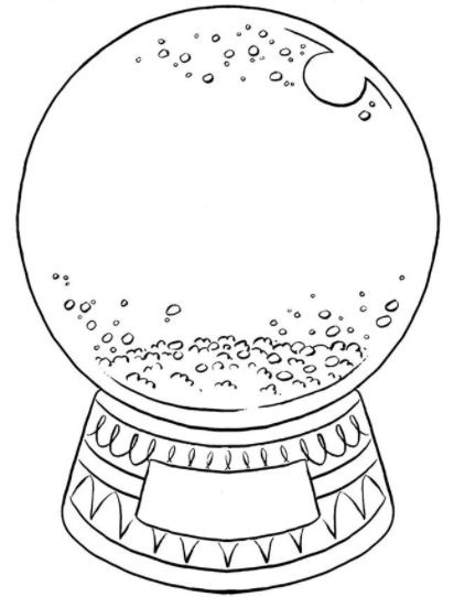 412x542 Create Your Own Snow Globe Coloring Page Dibujos Para Colorear