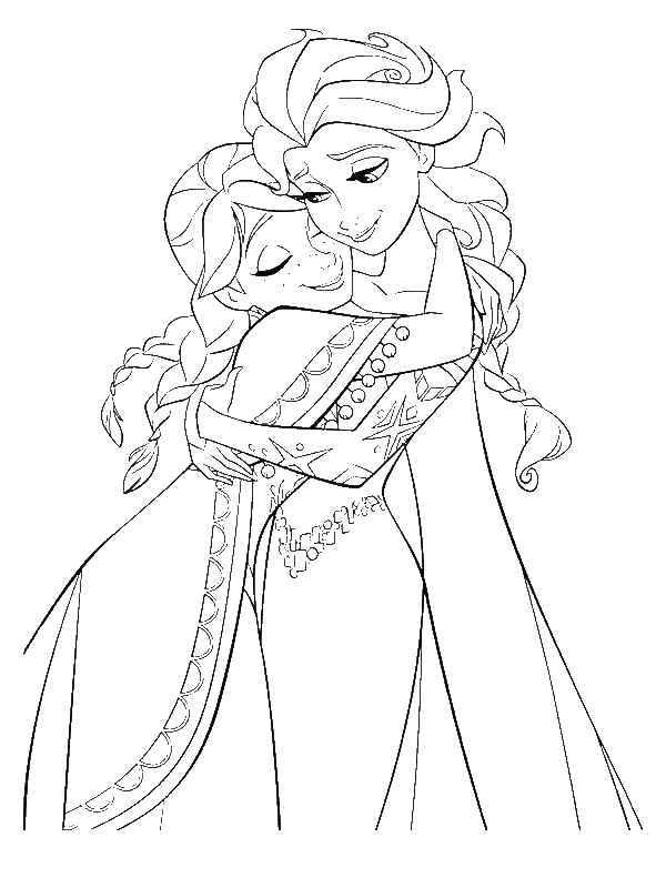 The best free Hugging coloring page images. Download from 94 free ...