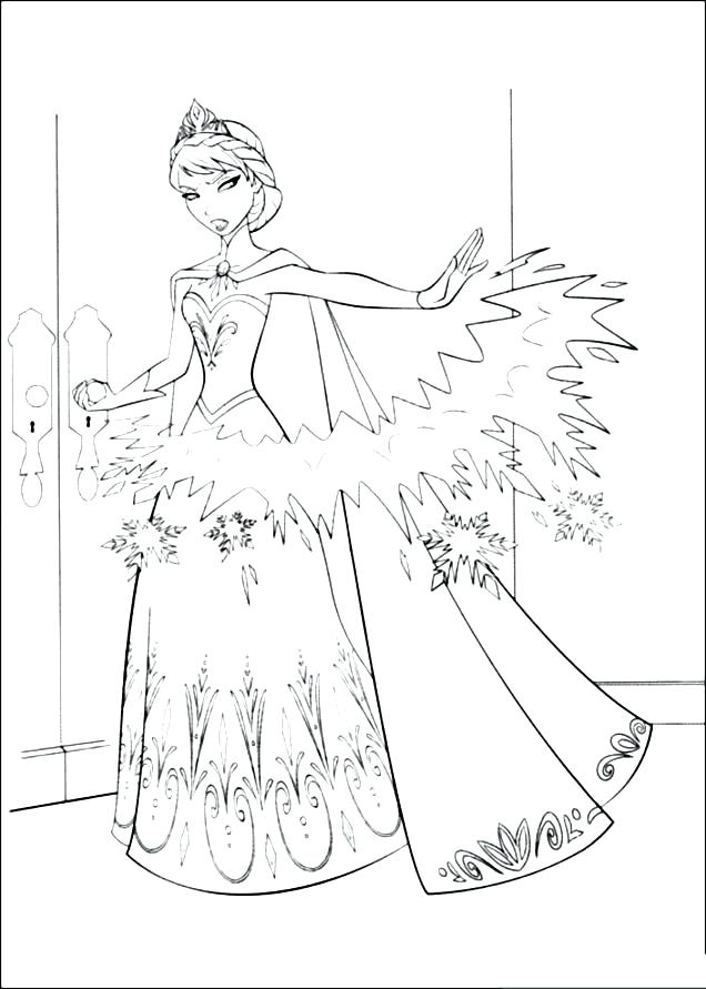636x891 Fresh Disney Frozen Coloring Pages For Frozen The Snow Queen