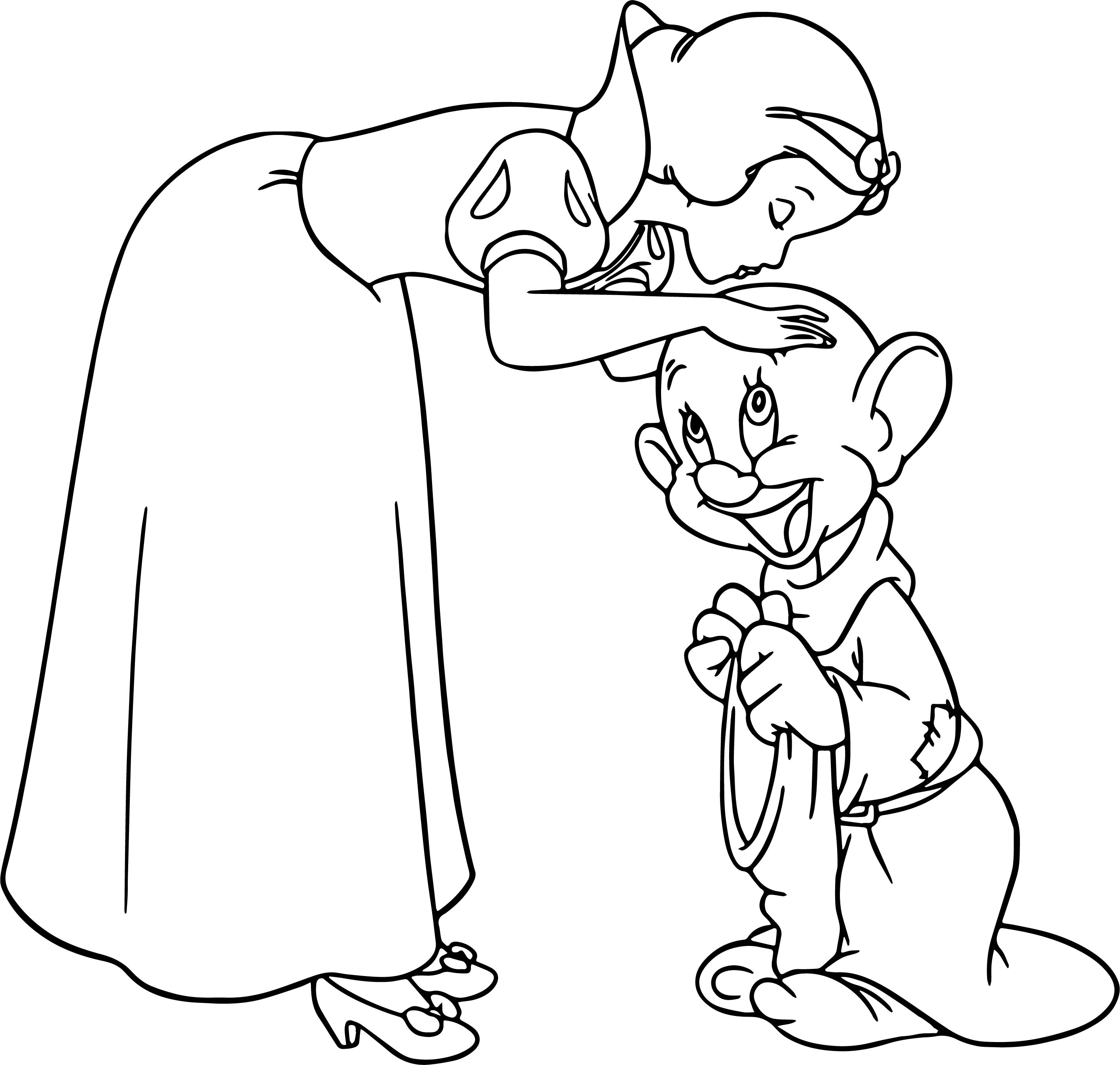 2831x2692 Kiss Snow White The Seven Dwarfs Coloring Page Wecoloringpage