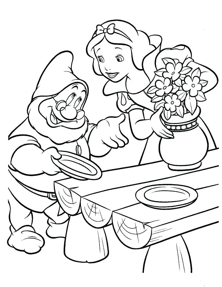 736x952 Dwarfs Coloring Pages Dwarfs Coloring Pages Snow White