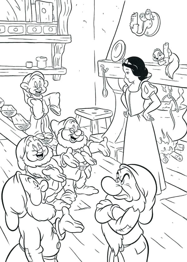 600x841 Snow White Printable Coloring Pages Coloring Pages Snow White Snow