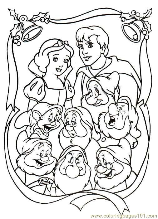 506x702 Free Printable Coloring Image Snow White Christmas Coloring