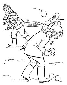 236x298 Snowball Fight Splat Coloring Page Coloring Sheets