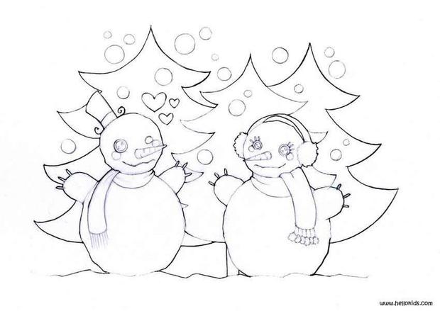 620x439 Snowball Fight Coloring Pages