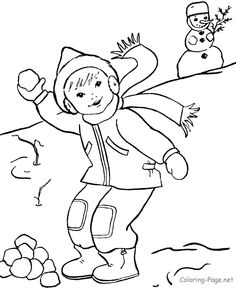 236x288 Winter Coloring Pictures