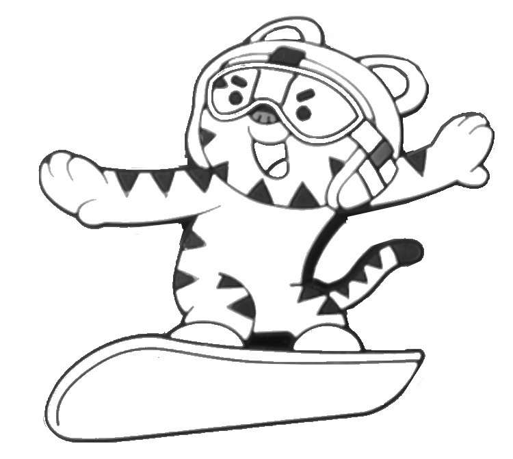 750x671 Coloring Pages Winter Olympics Drawing