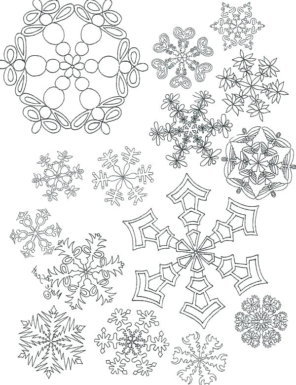 600x780 Printable Snowflake Coloring Pages Printable Snowflake Patterns