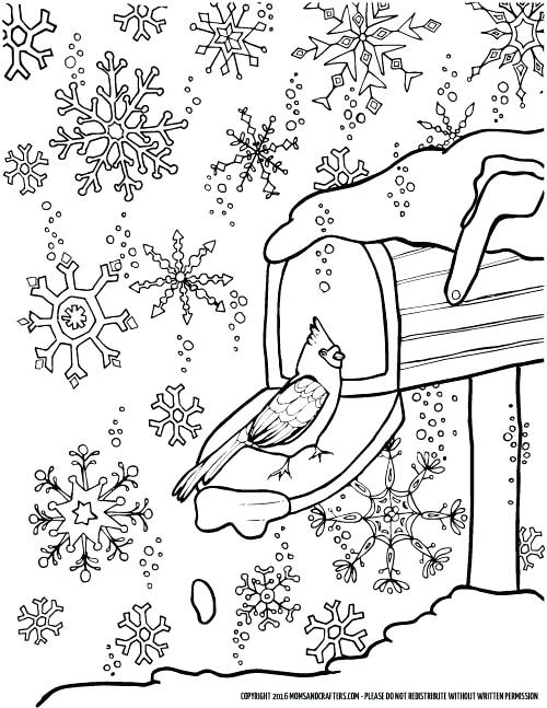 500x647 Winter Coloring Pages Adults With Winter Coloring Pages For Adults