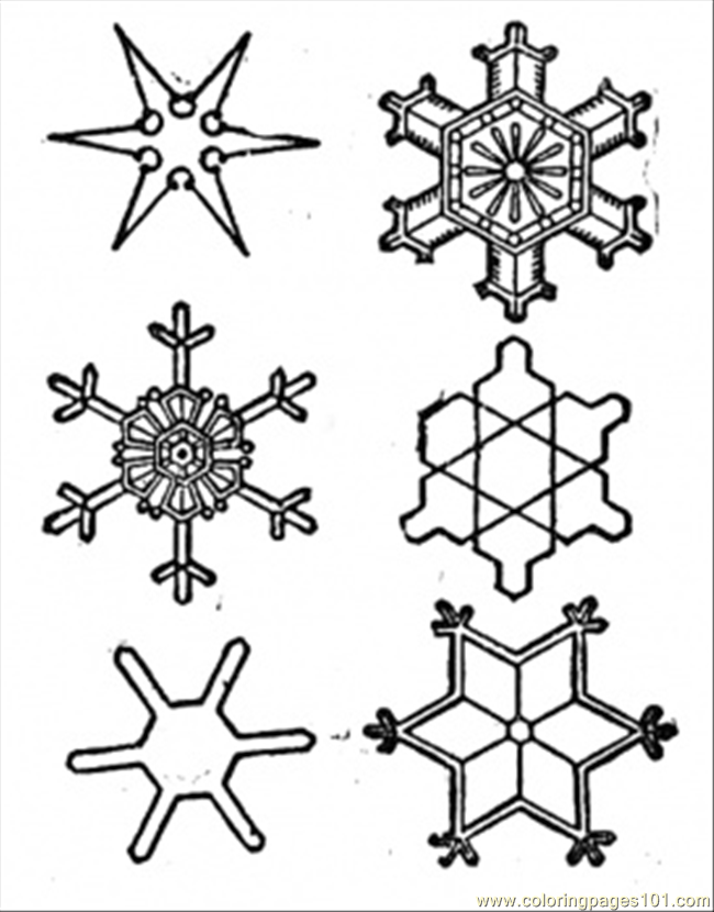 650x830 Snowflake Coloring Page