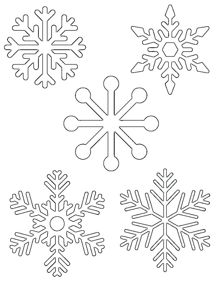 736x952 Snowflake Template Free Download Folding Snowflake Template