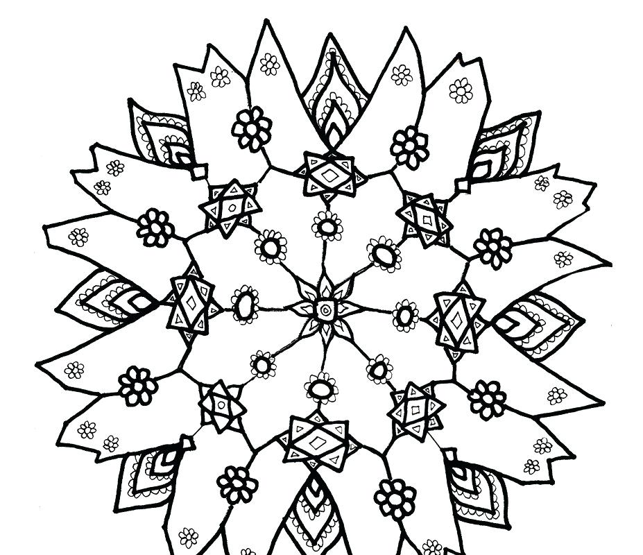927x800 Free Snowflake Coloring Pages