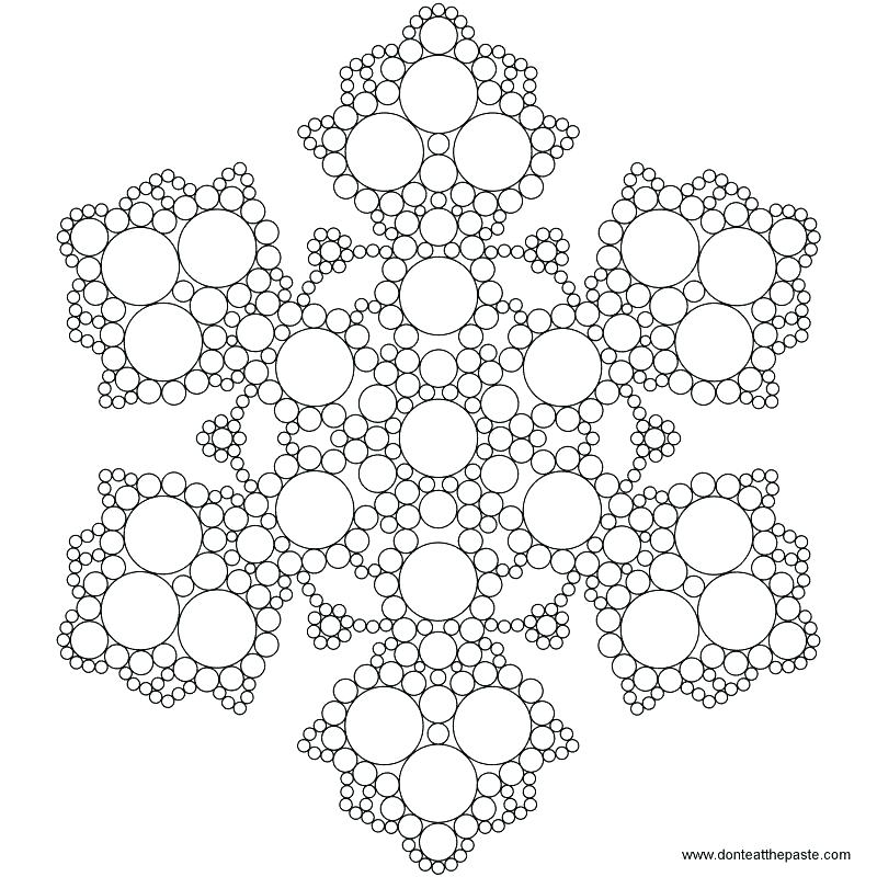 800x800 Printable Snowflake Coloring Pages