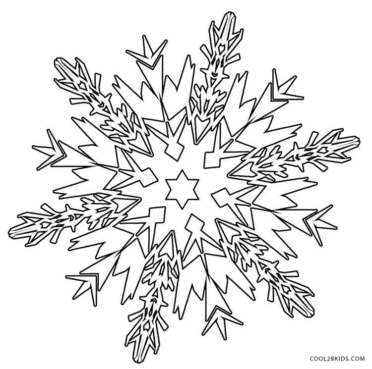 750x745 Printable Snowflake Coloring Pages For Kids