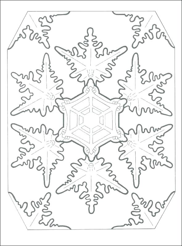 590x800 Snowflake Coloring Sheets