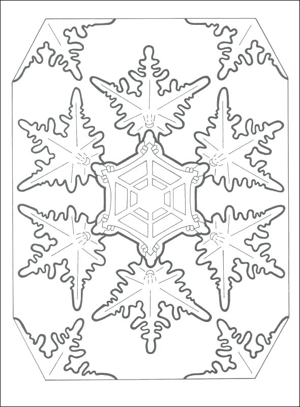 590x800 Snow Flake Coloring Pages