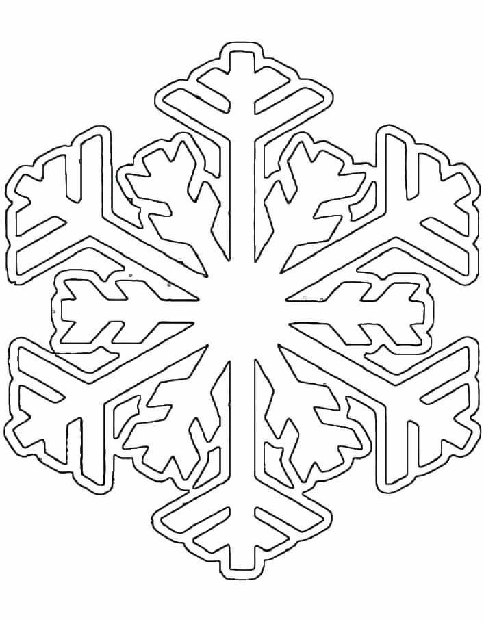 707x909 Snow Flake Coloring Pages