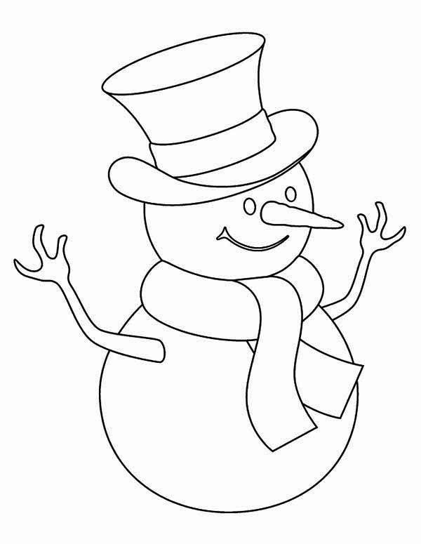 600x775 Kids Drawing Of Snowman Coloring Page Color Luna