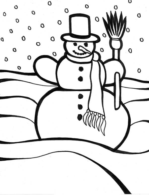 600x783 Snowman Coloring Page For Kids Color Luna