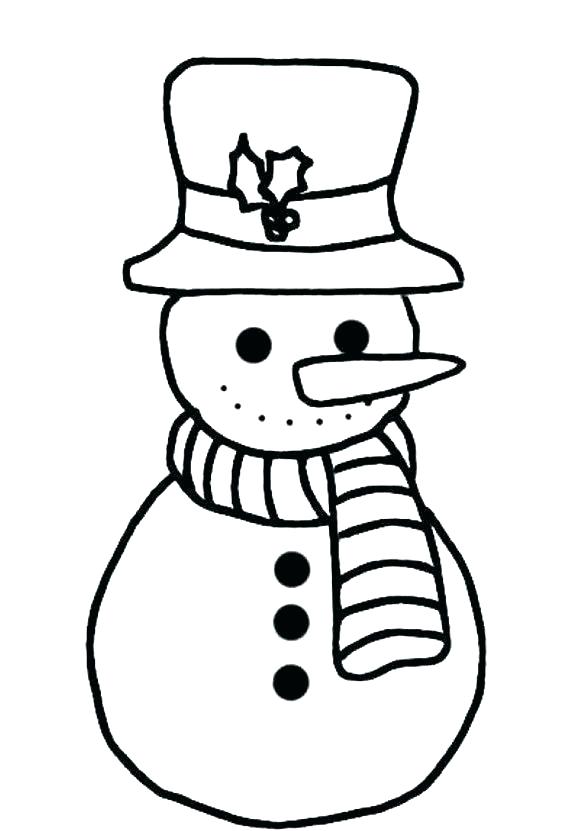 580x831 Coloring Pages Snowman