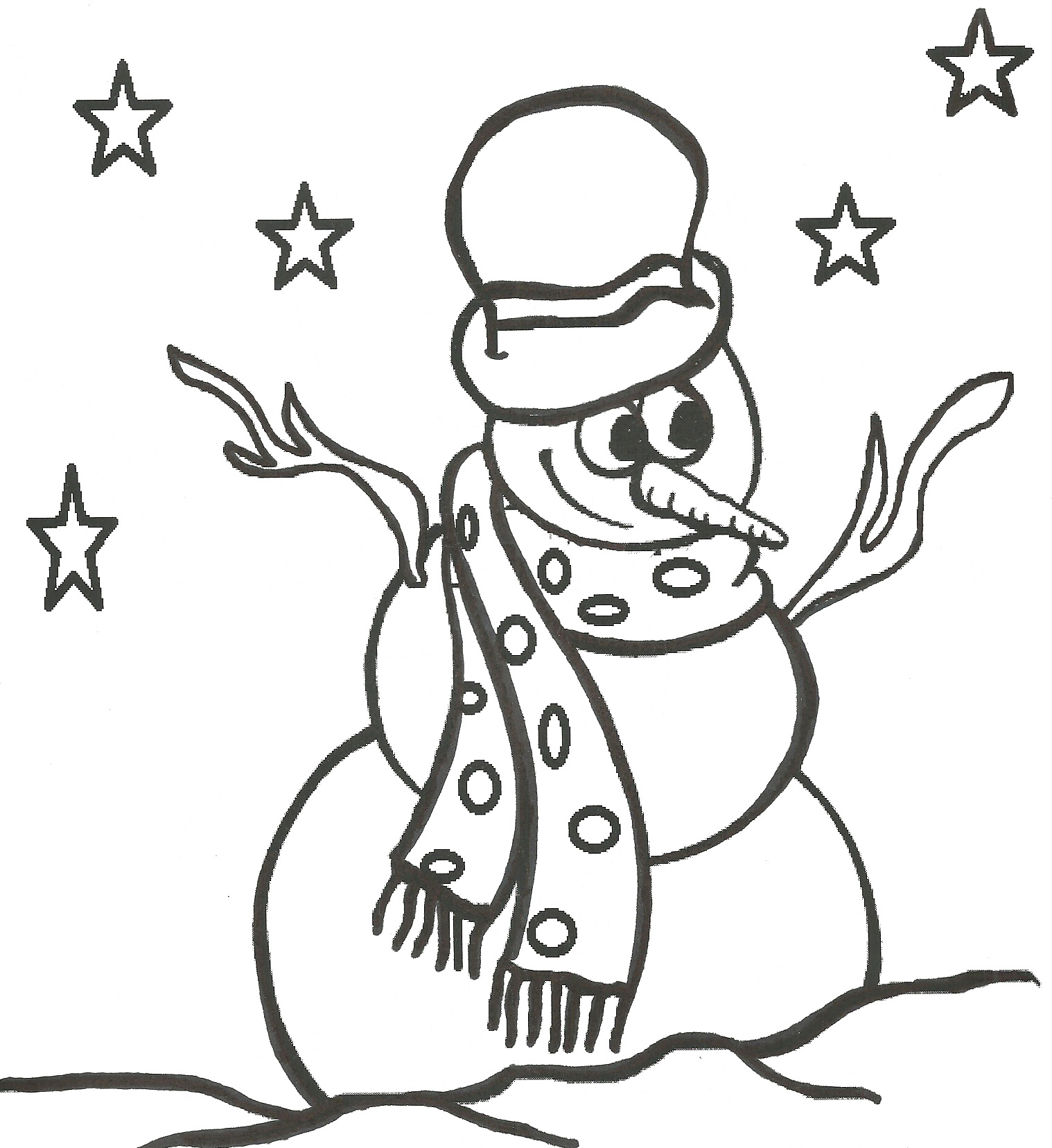 1518x1656 Snowman Coloring Pages