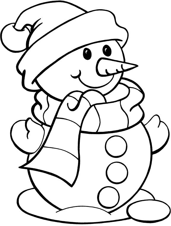 576x760 Colouring Pages Of Snowman Enchanting Snowman Coloring Page