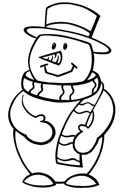 515x800 Snowman Color Page Snowman Color Sheets Preschool Coloring Pages