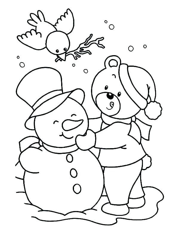 600x785 Coloring Pages For Kindergarten Snowman Coloring Pages Preschool