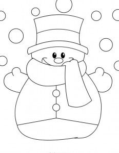 232x300 Snowman Coloring Page