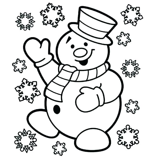 600x600 Snowman Coloring Sheets