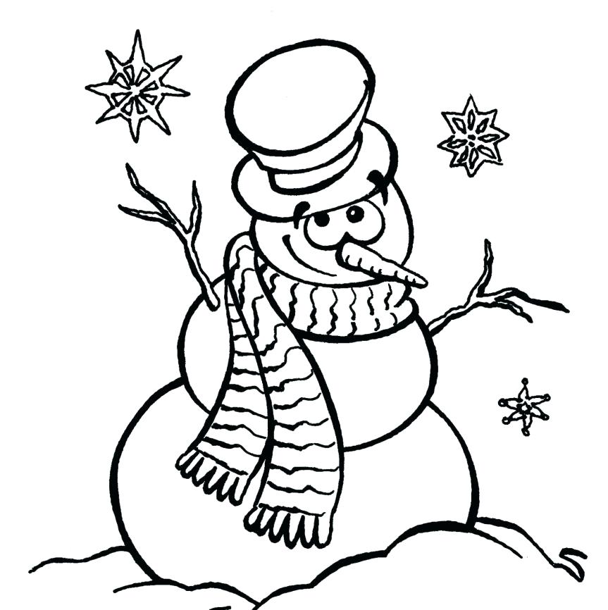 863x866 Snowman Coloring Pages For Preschool Plus Posts Snowman Coloring