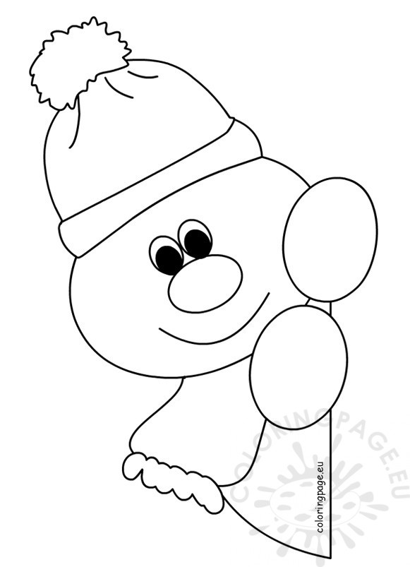 581x803 Window Snowman Coloring Pages For Preschool Coloring Page