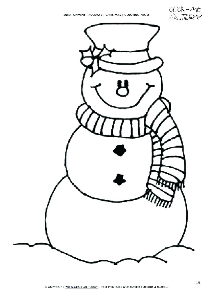 745x1053 Coloring Pages Snowman