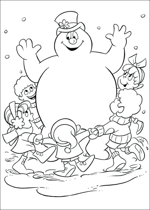 600x840 Snowman Coloring Pages Free Printable Frosty The Snowman Coloring