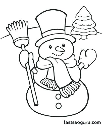 410x500 Christmas Snowman Coloring Pages Snowman Coloring Pages Free Plus