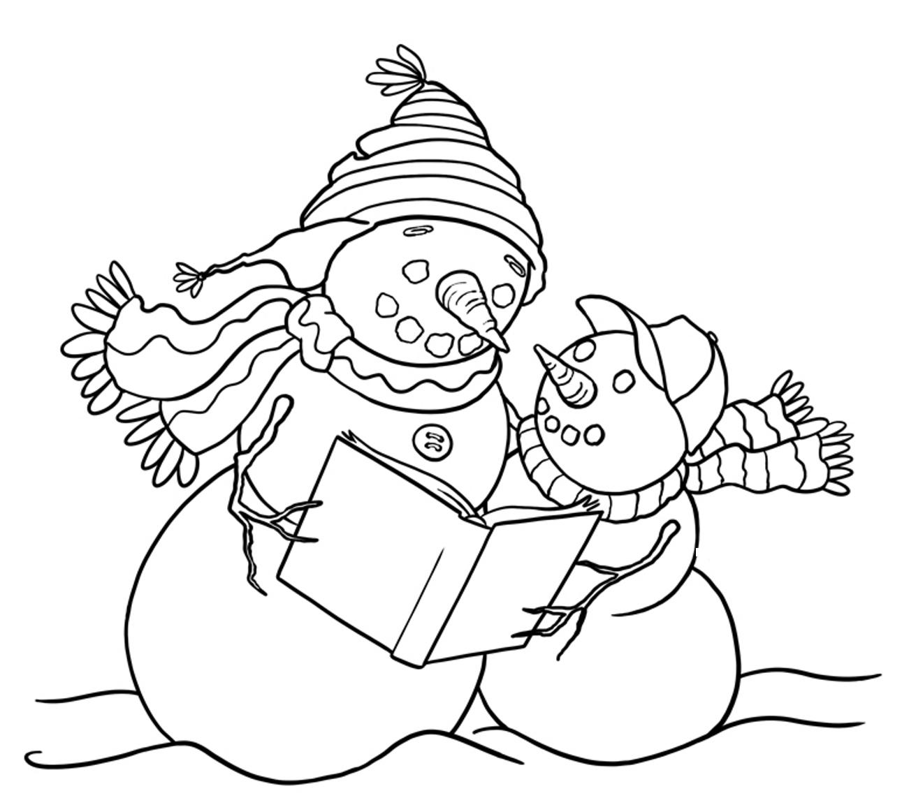 1291x1156 Cute Snowman Family Coloring Pages