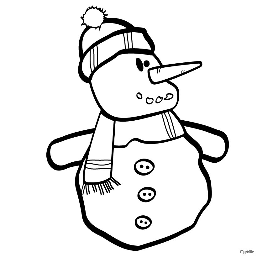 820x820 Happy Snowman Family Coloring Pages