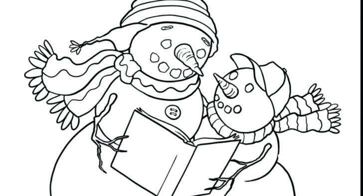 728x393 Snowman Family Coloring Pages Also Coloring Page Snowman Family