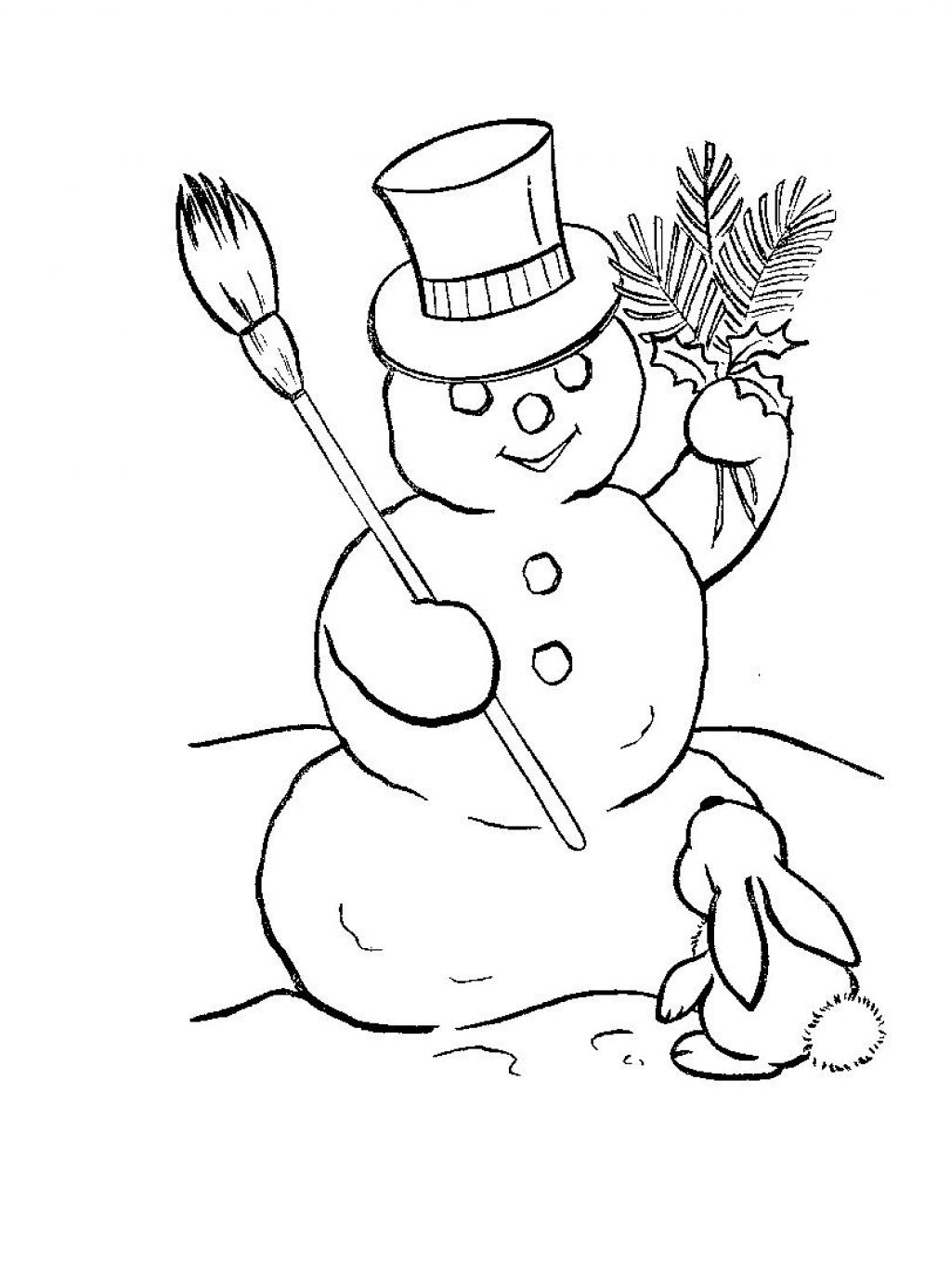 1024x1387 Snowman Family Coloring Pages Printables