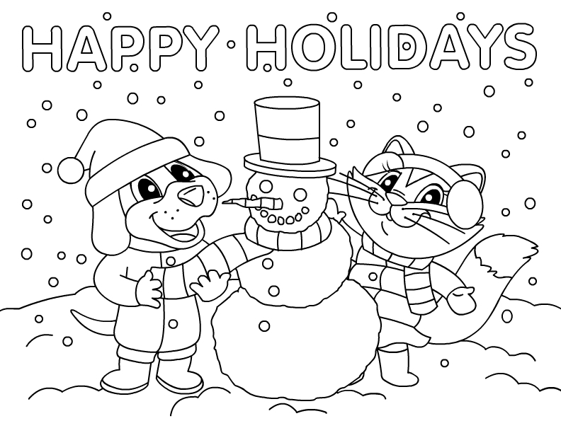 792x612 Snowman Family Coloring Pages Snowman Family Coloring Pages