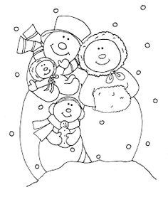 236x284 Snowman Family Coloring Pages