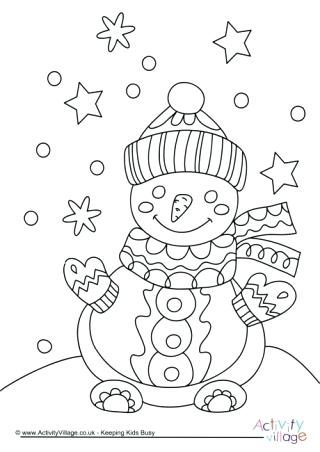 320x452 Snowmen At Night Coloring Pages As Well As Snowman Colouring Page