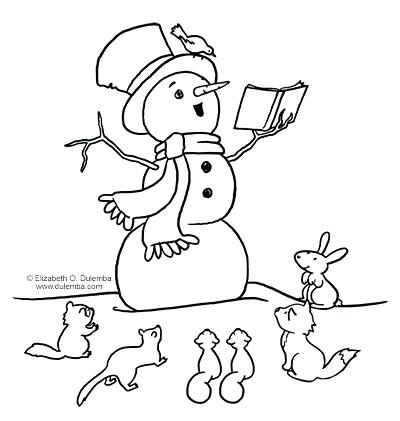 400x421 Snowmen At Night Coloring Pages Plus