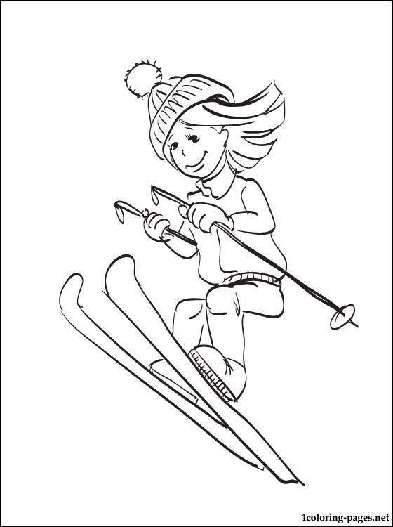 560x750 Ski Coloring Page Coloring Pages