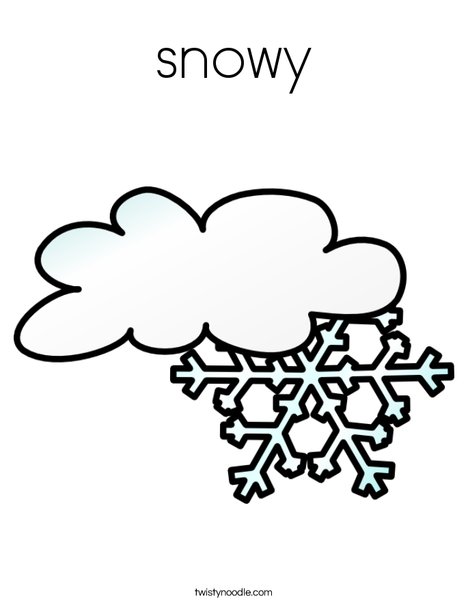 468x605 Snowy Coloring Page