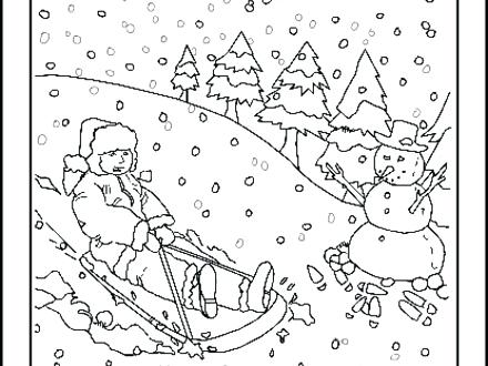 440x330 Snowy Day Coloring Page Weather Coloring Pages For Kids Printable