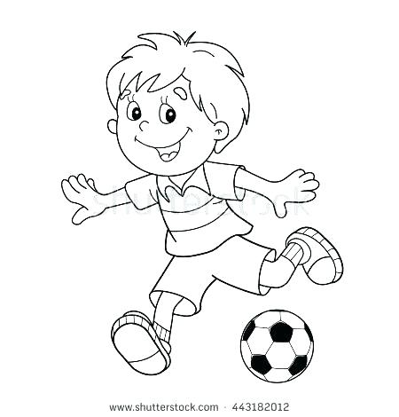 450x470 Soccer Ball Coloring Page
